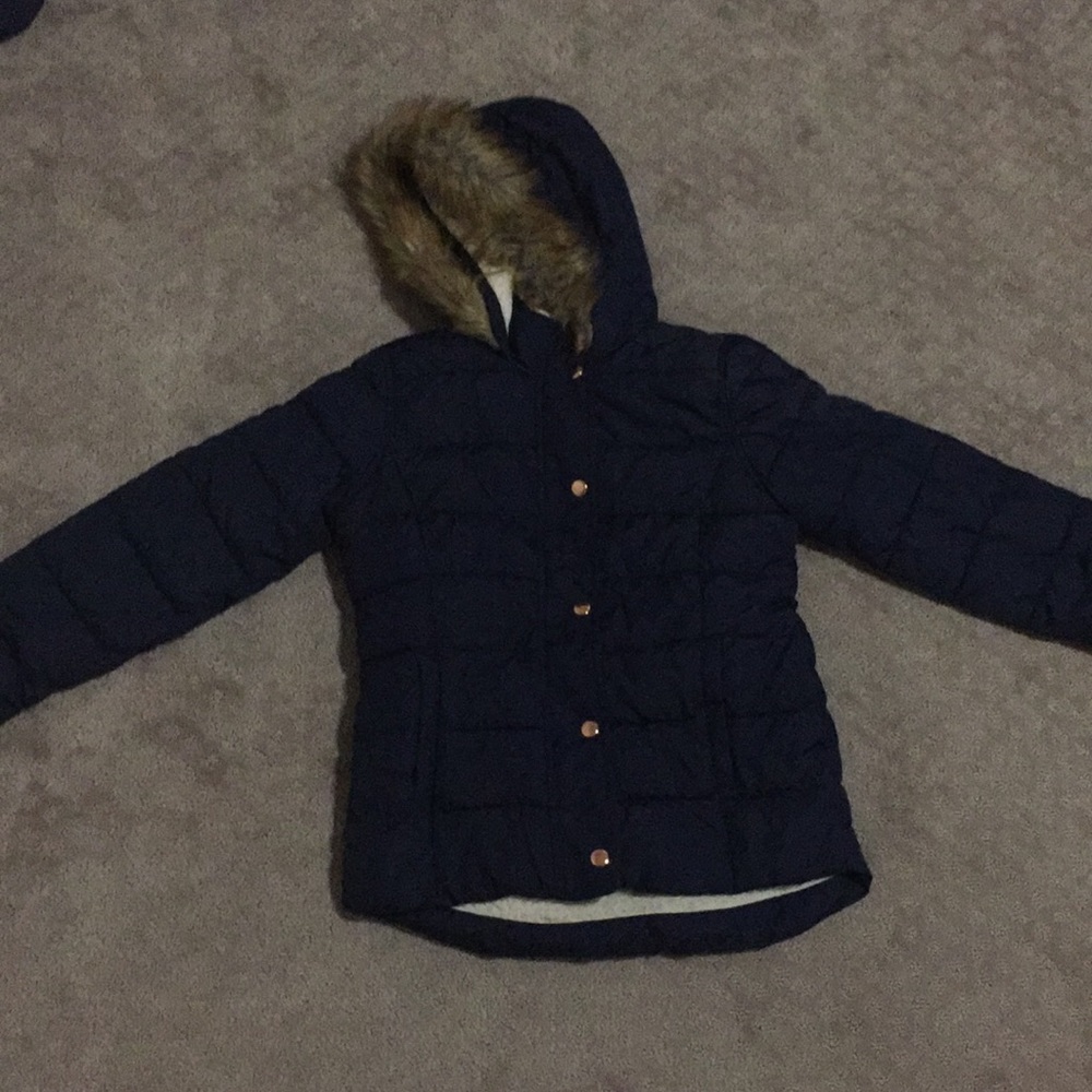 Girls Navy Blue Old Navy Puffer